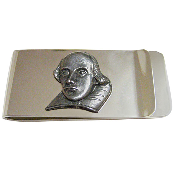 Amazon.com: Kiola Designs William Shakespeare Head Money  Shakespeare Figure Money Clip